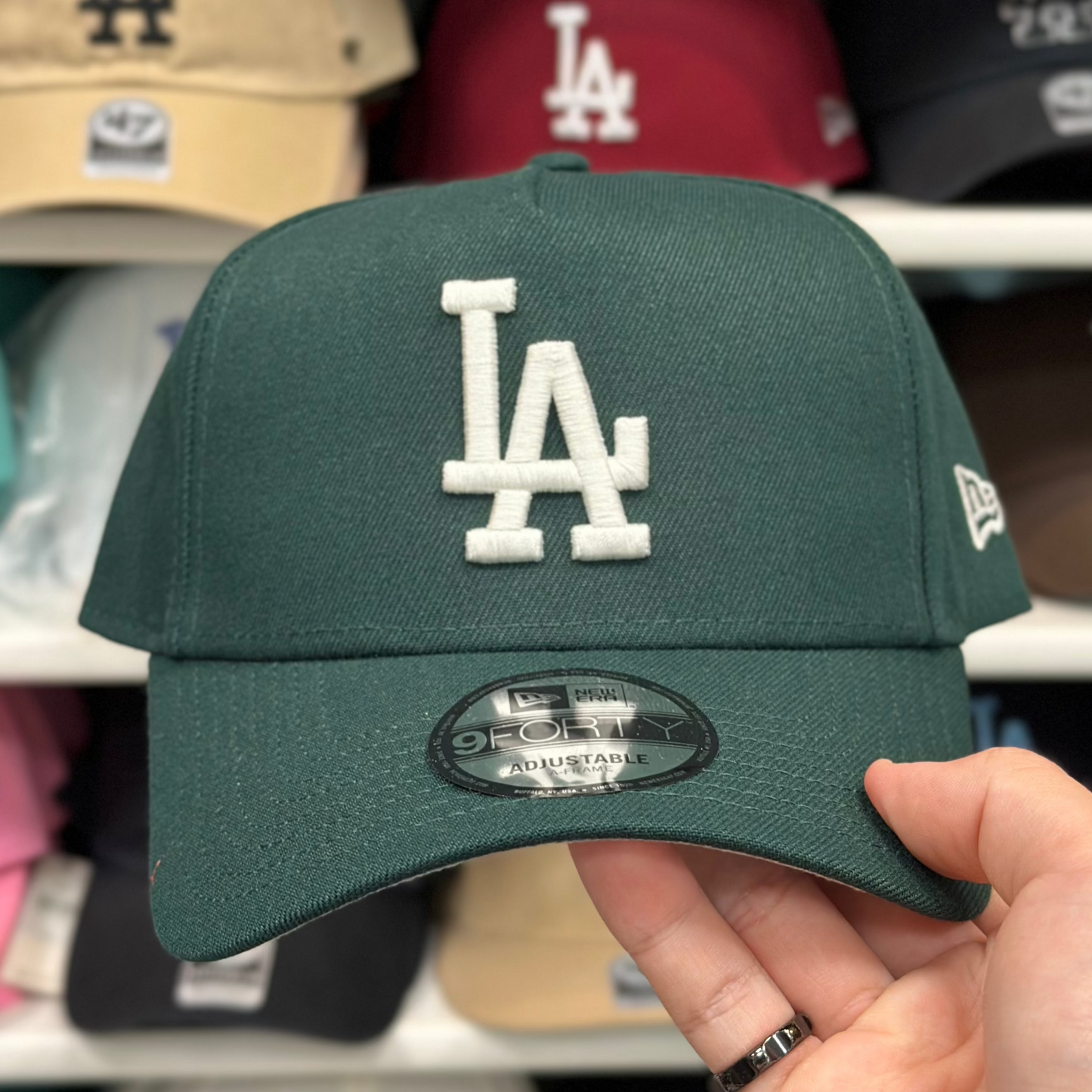 New Era LA Dodgers A-Frame 9FORTY Snapback Dark Green