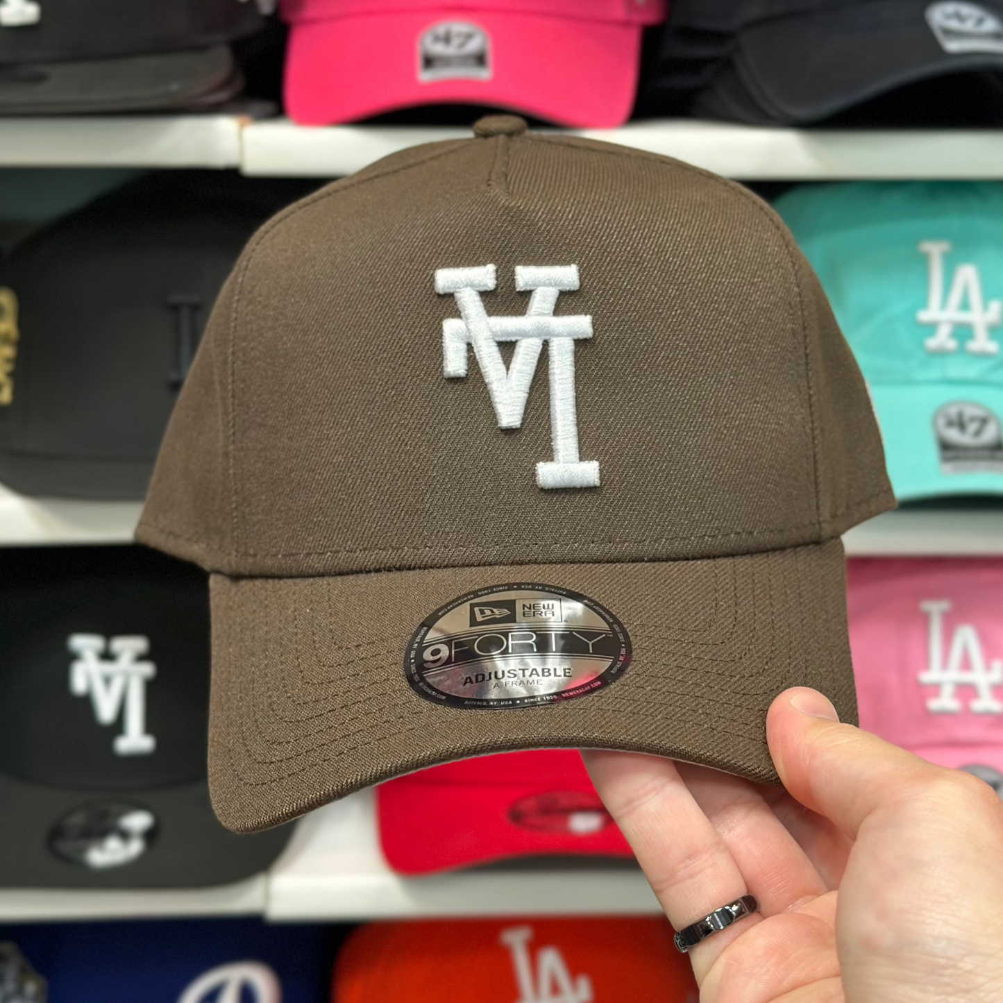 New Era Los Angeles Dodgers Upside Down Reversible A-Frame 9FORTY Snapback Brown