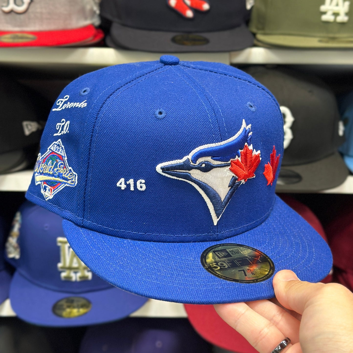 Toronto Blue Jays MLB Toronto Themed Patches | New Era 59FIFTY Fitted Cap | Blue