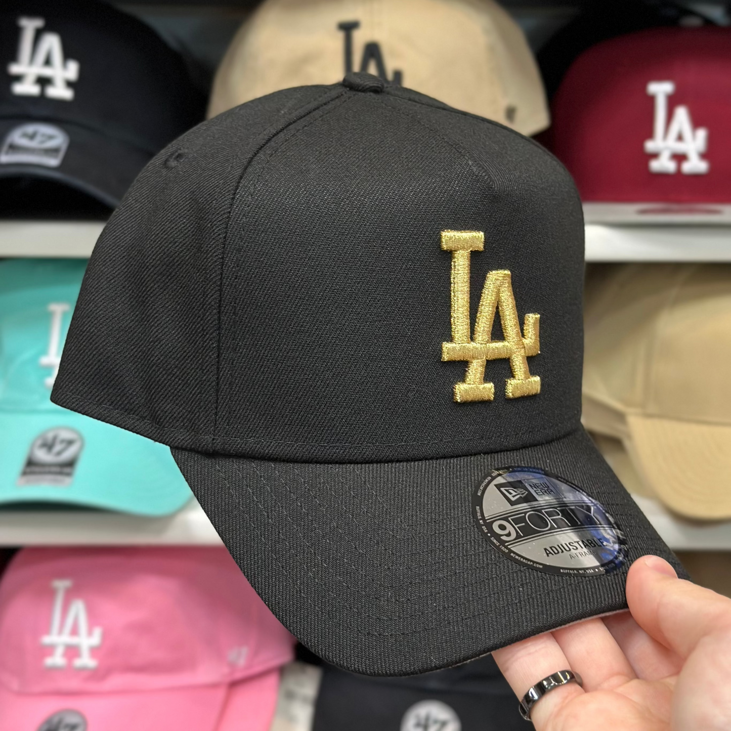 New Era Los Angeles Dodgers A-Frame 9FORTY Snapback Black/Gold