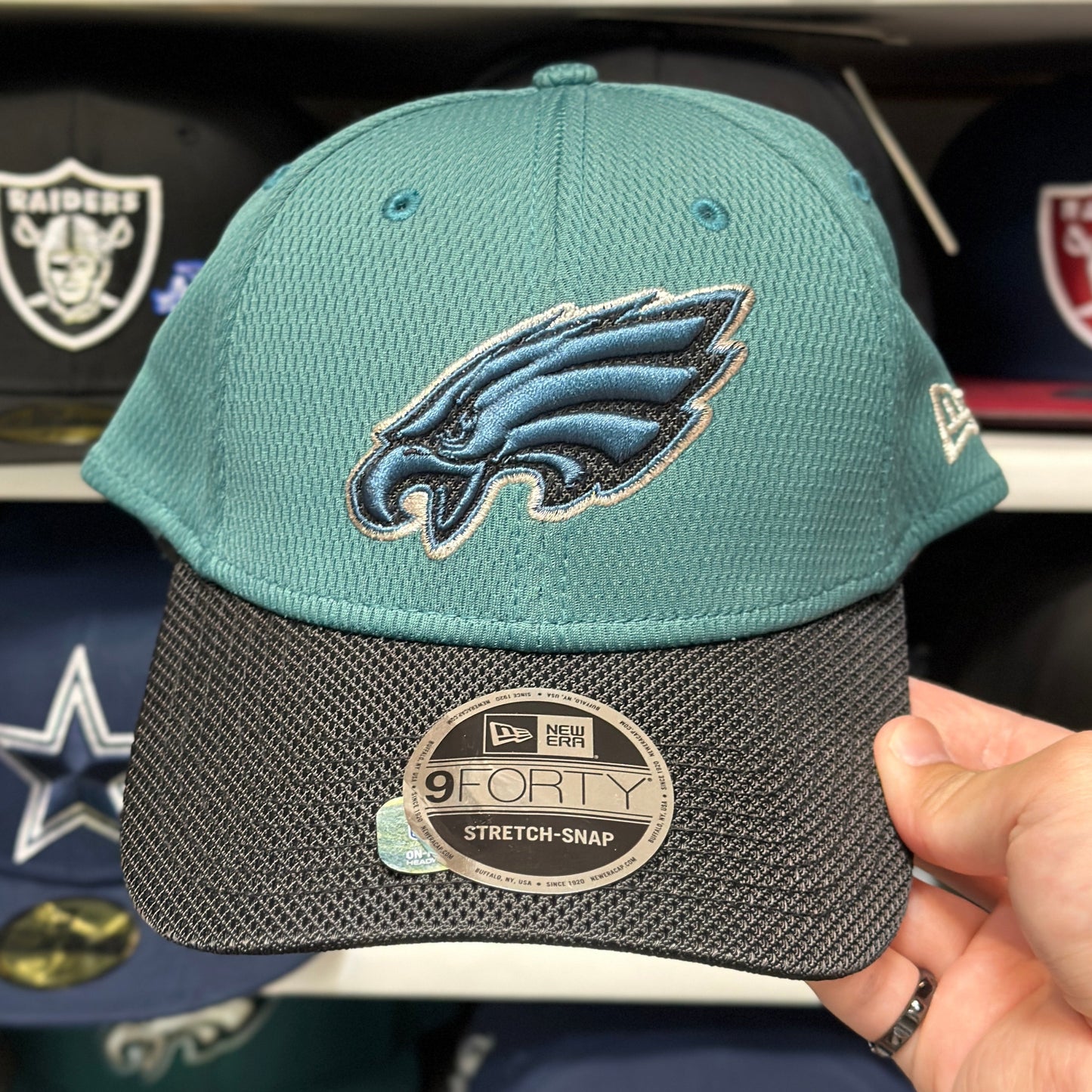 Philadelphia Eagles NFL Super Bowl | New Era 9FORTY Stretch Snap Ball Cap | Green/Black