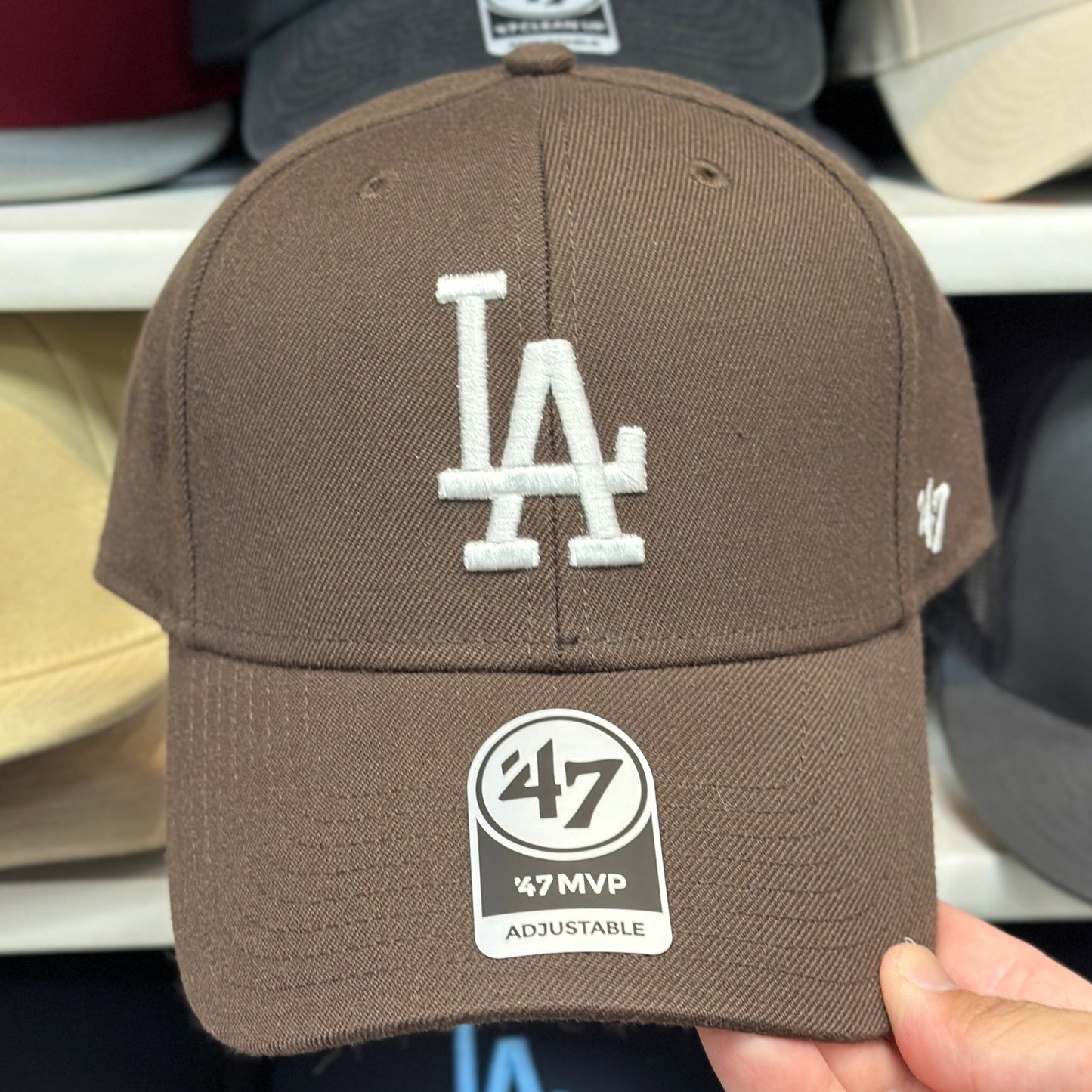 LA Dodgers MLB Ball Cap '47 Brand MVP Adjustable Curve Cap Color Options