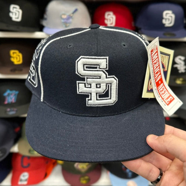 San Diego Padres Vintage Fitted Hat | Deep Navy