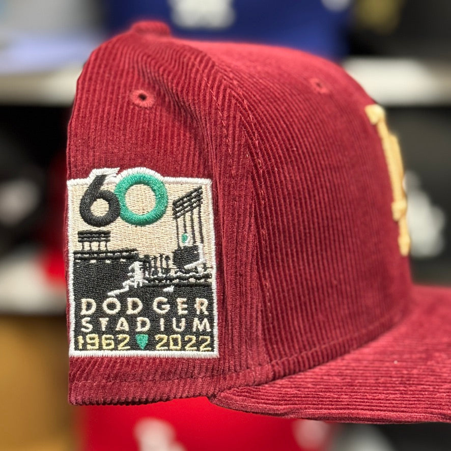 New Era Los Angeles Dodgers '60th Anniversary' 59FIFTY Fitted Hat | Maroon