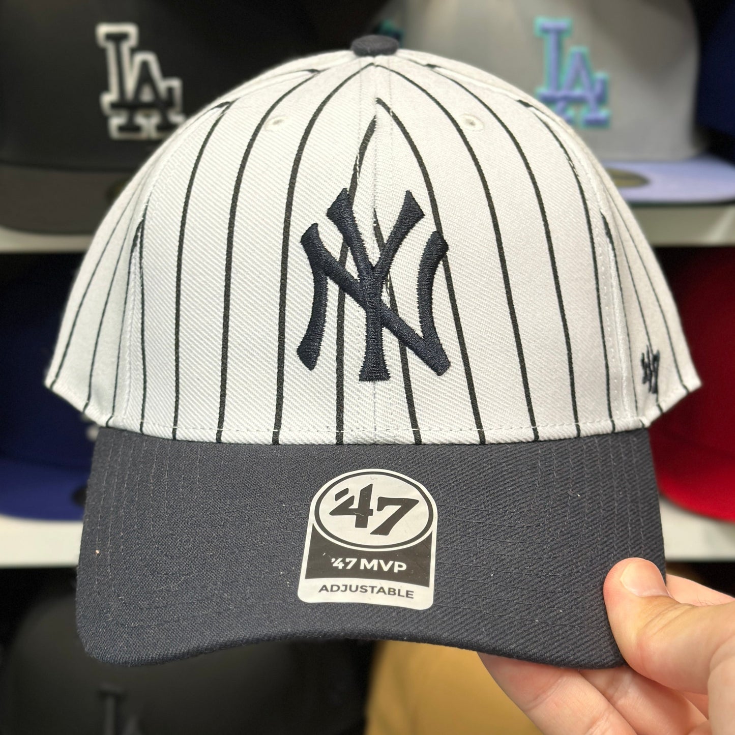 New York Yankees MLB Ball Cap | '47 Brand MVP Adjustable Curve Cap | Color Options