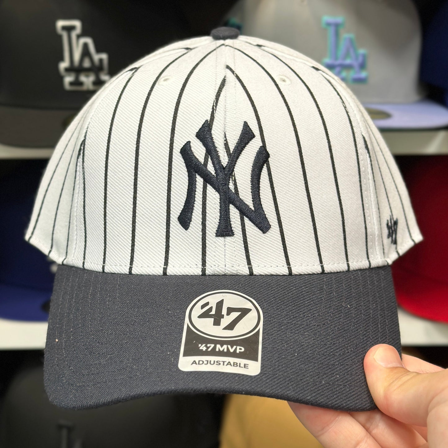 New York Yankees MLB Ball Cap | '47 Brand MVP Adjustable Curve Cap | Color Options