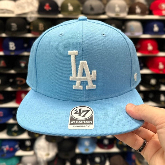 Los Angeles Dodgers Light Blue/White '47 Brand Snapback