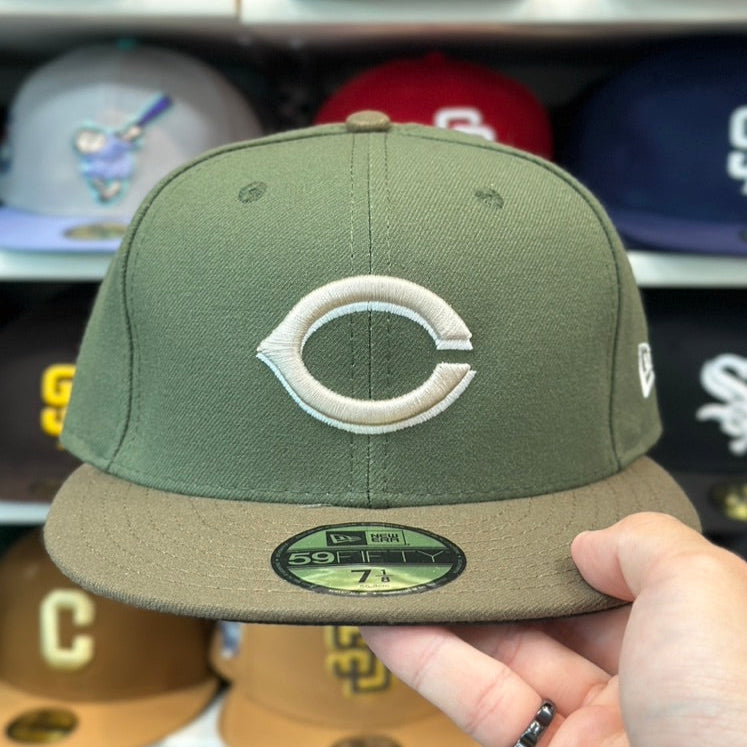 New Era Cincinnati Reds 59FIFTY Fitted Hat | Olive