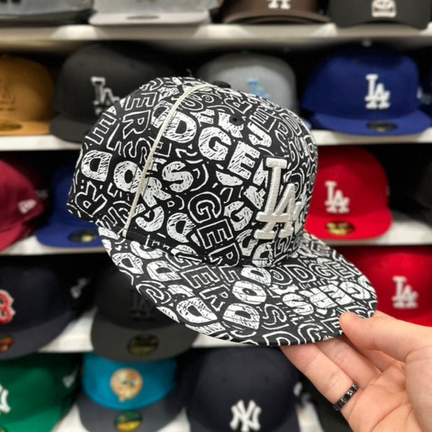 New Era 59FIFTY LA Dodgers MLB Vintage Rorschach Fitted White