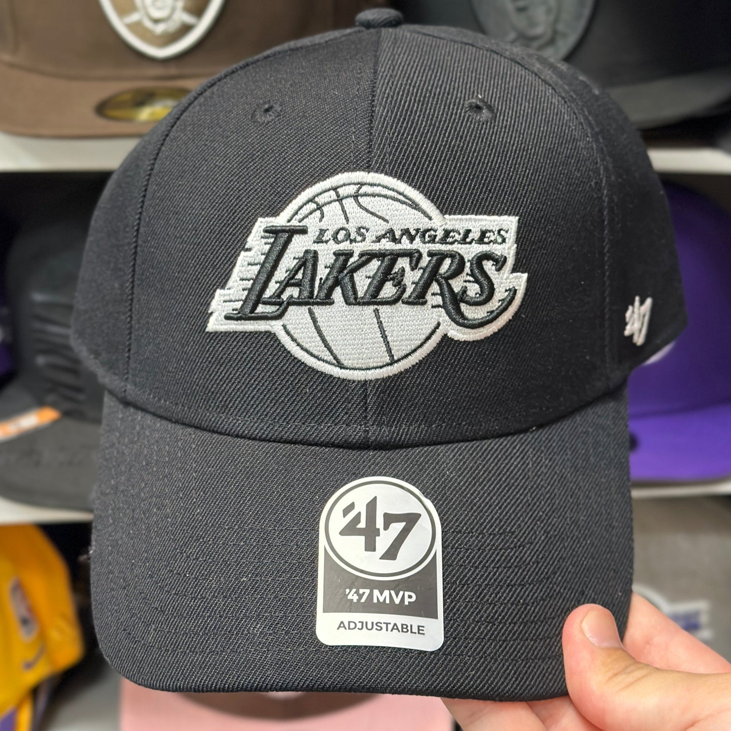 LA Lakers NBA Ball Cap '47 Brand MVP Adjustable Curve Cap Color Options