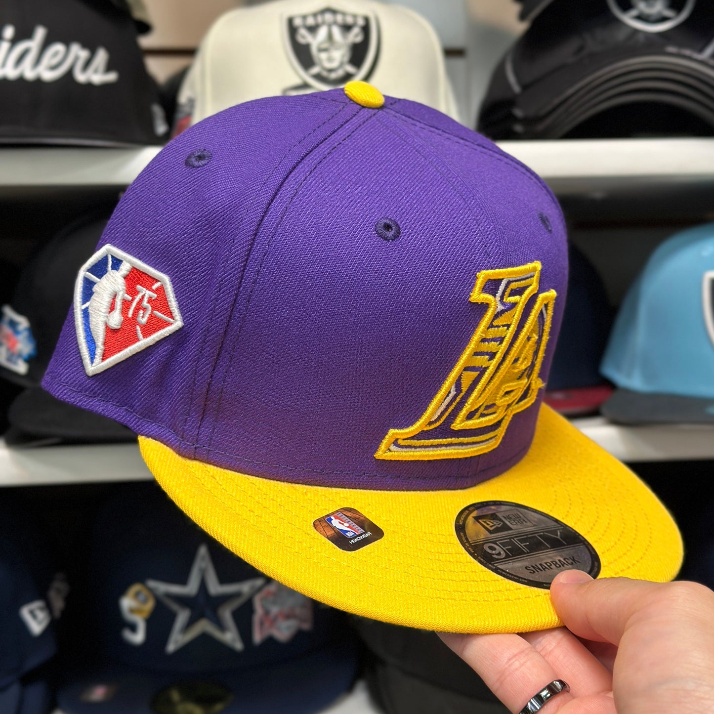 New Era 9FIFTY LA Lakers NBA Snapback Adjustable Snap Purple/Yellow