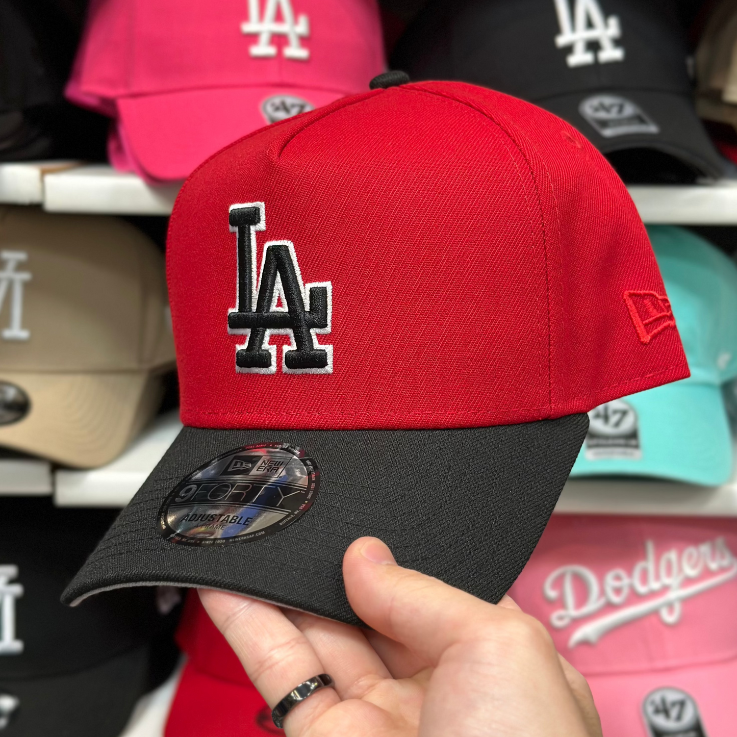 LA Dodgers A-Frame Snapback | New Era 9FORTY | Red/Black