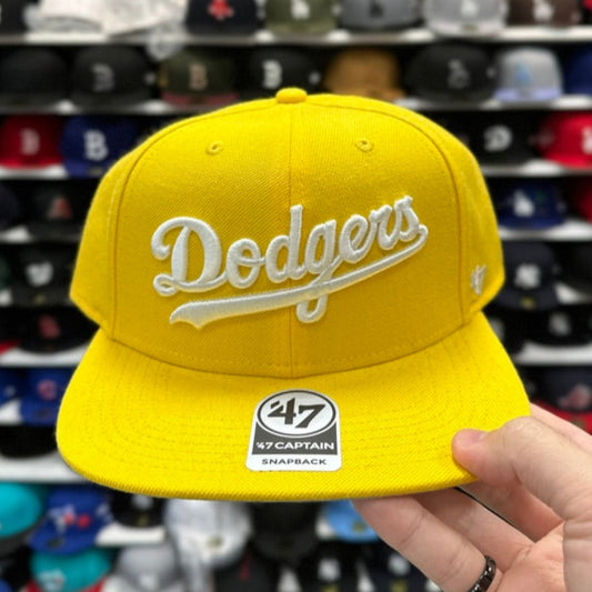 Los Angeles Dodgers 'Script Logo' Yellow/White '47 Brand Snapback