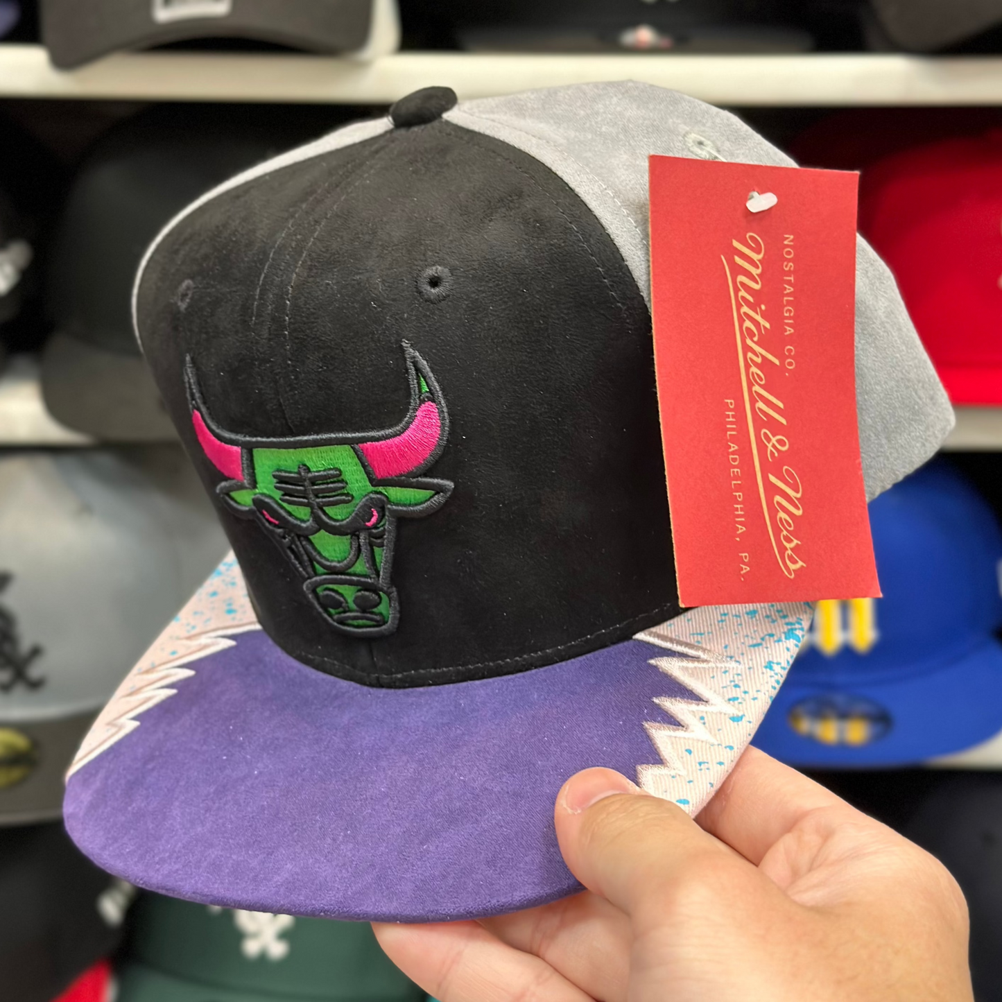Chicago Bulls Multi Texture Snapback | Mitchell & Ness Original Fit | RARE