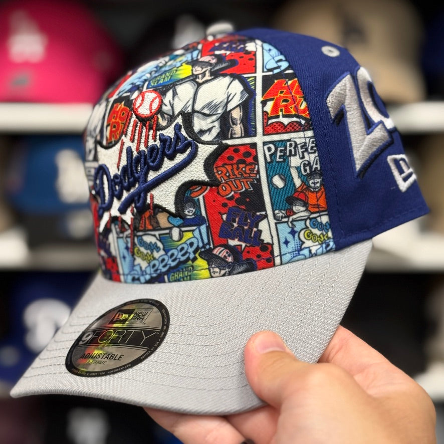 New Era Los Angeles Dodgers 'Diamond Hero Edition' A-Frame 9FORTY Snapback Blue Comic