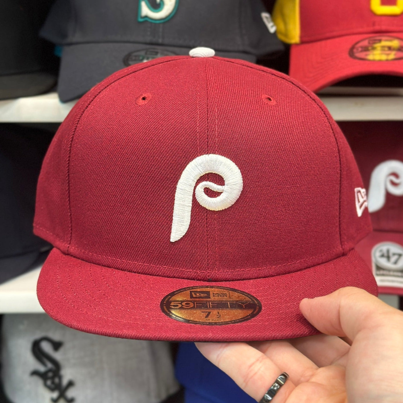 Philadelphia Phillies MLB Retro P | New Era 59FIFTY Fitted Cap | Maroon