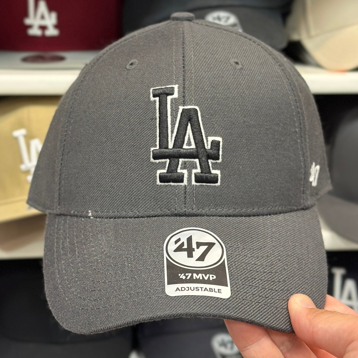 LA Dodgers MLB Ball Cap '47 Brand MVP Adjustable Curve Cap Color Options