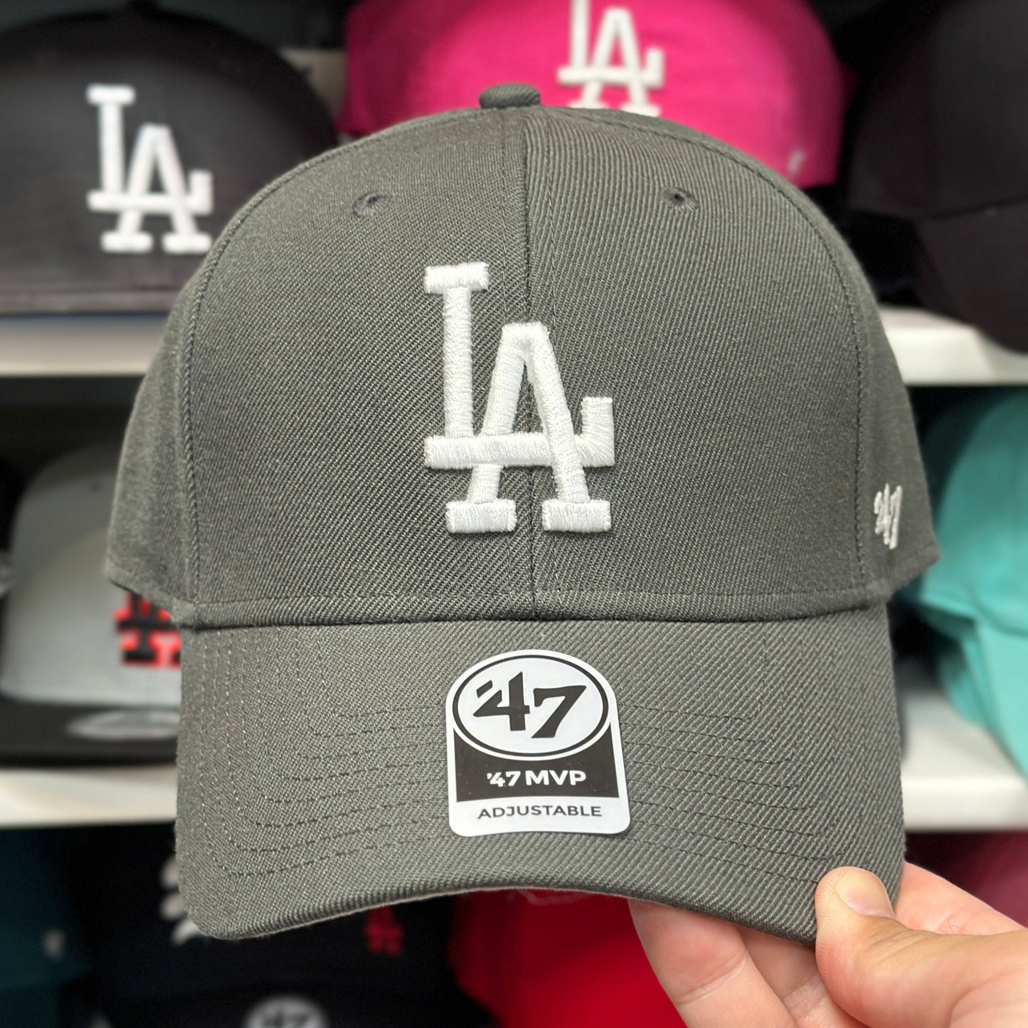LA Dodgers MLB Ball Cap '47 Brand MVP Adjustable Curve Cap Color Options