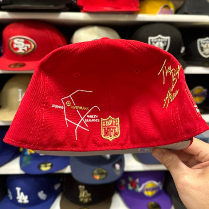 New Era 59FIFTY San Francisco 49ers NFL SF Themed Patch Fitted Cap Red