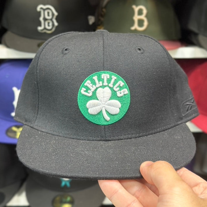 Boston Celtics NBA Fitted Hat | Vintage Reebok | Black | Size 7 1/2