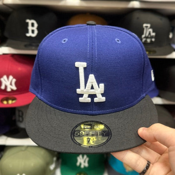 New Era 59FIFTY LA Dodgers MLB Two Tone Fitted Cap Sized Hat Blue/Black