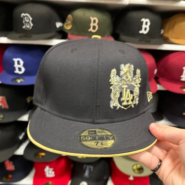 New Era 59FIFTY LA Dodgers MLB Black/Gold Retro Vintage Fitted Cap Black