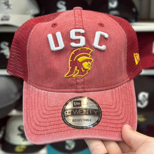 New Era USC Trojans 9TWENTY Trucker Ball Cap | Red