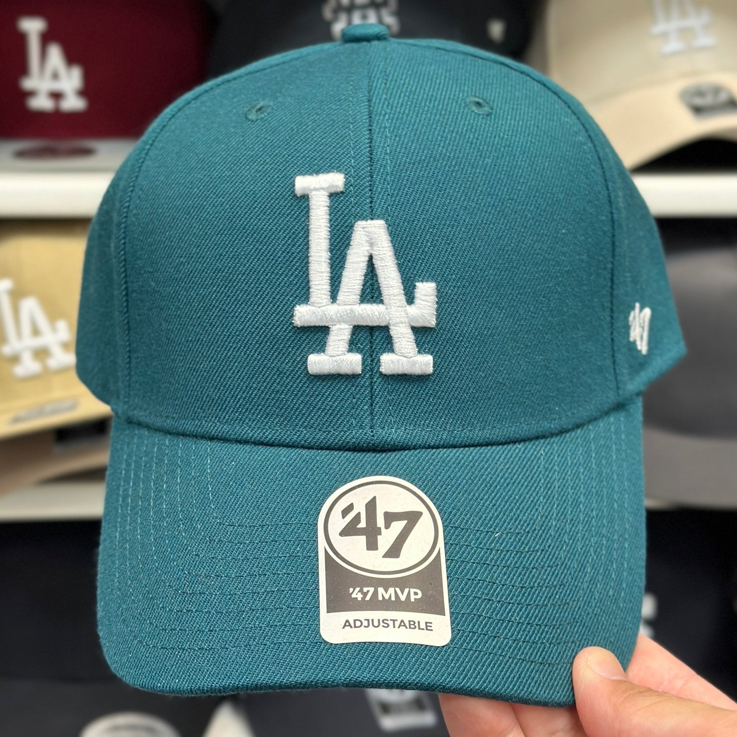 LA Dodgers MLB Ball Cap '47 Brand MVP Adjustable Curve Cap Color Options