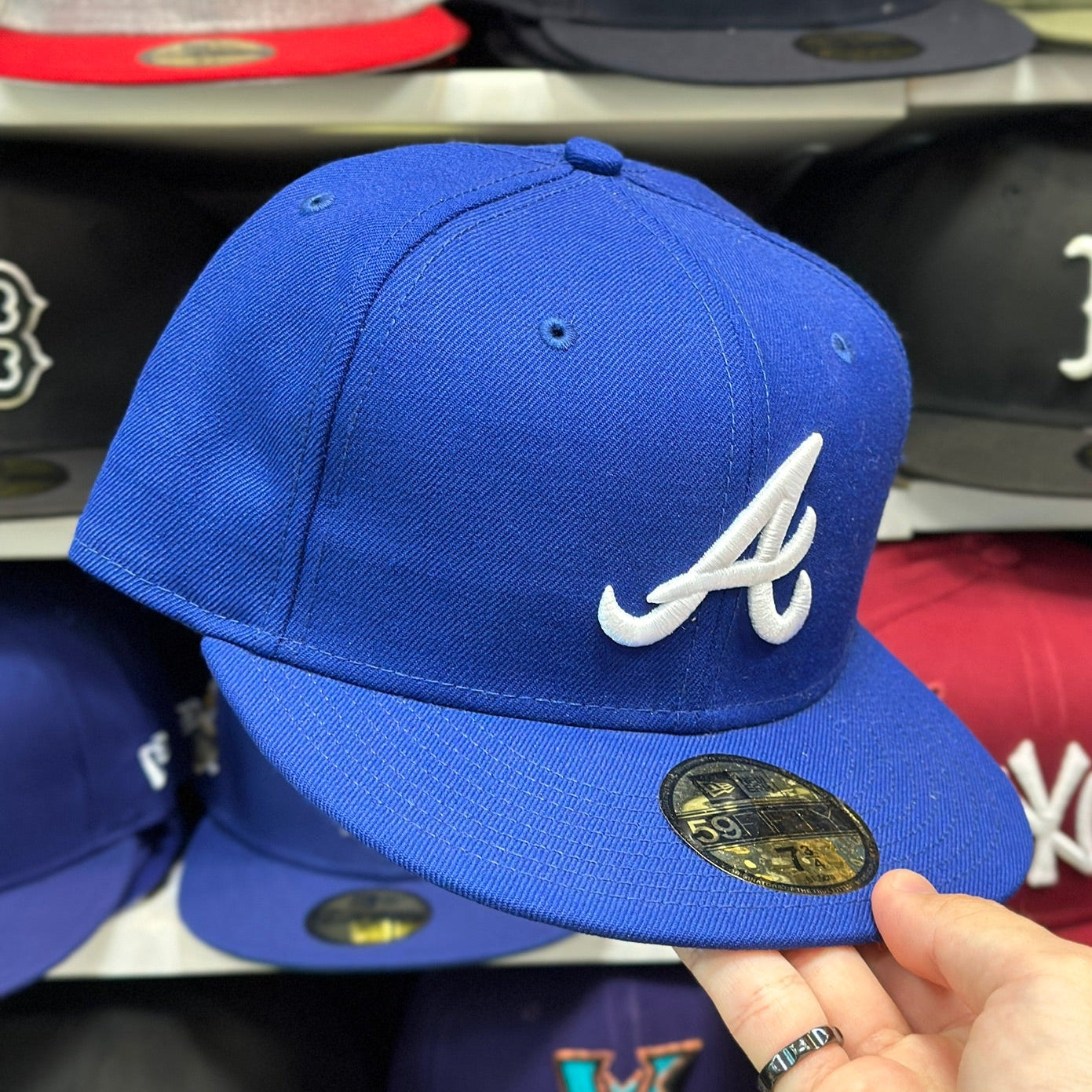 New Era 59FIFTY Atlanta Braves MLB Fitted Cap Sized Cap Blue
