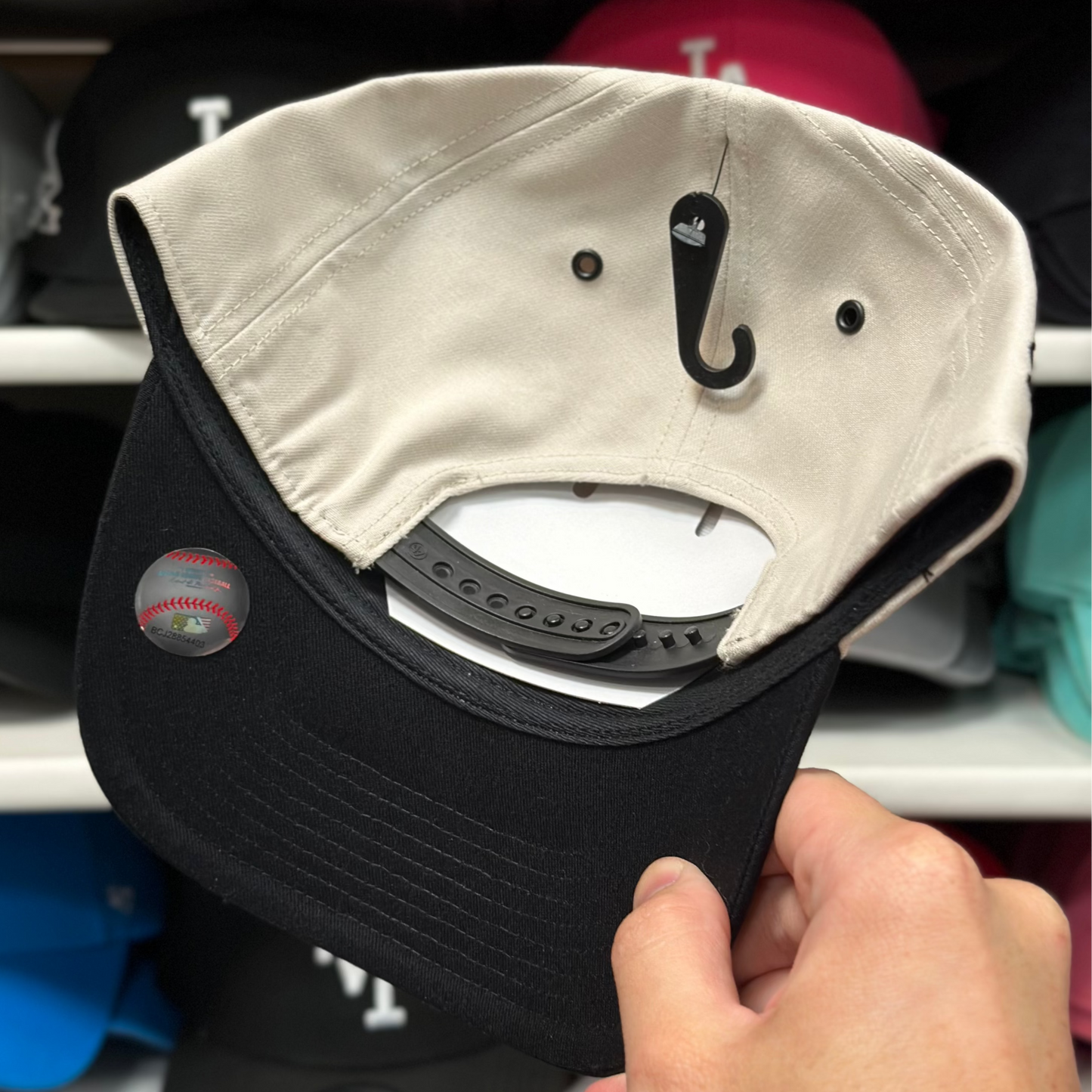 LA Dodgers Ball Cap '47 Brand Creme/Black