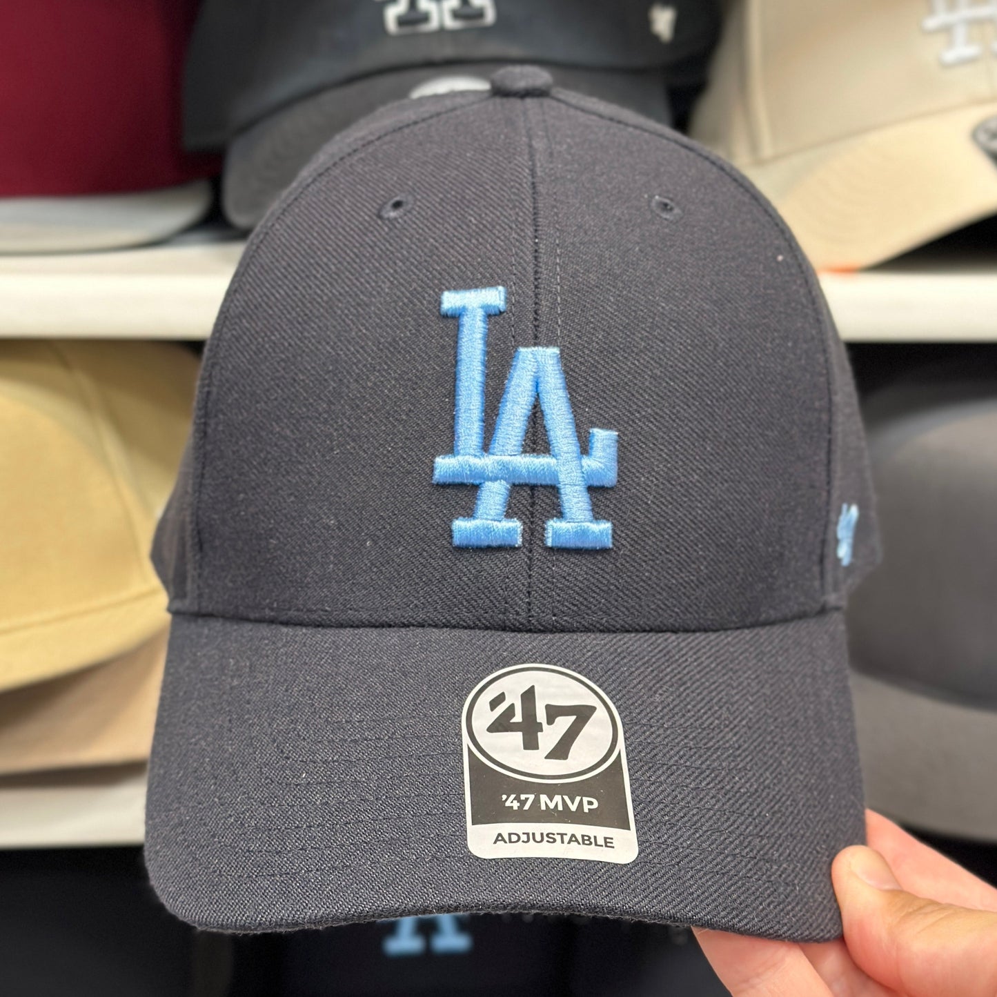 LA Dodgers MLB Ball Cap '47 Brand MVP Adjustable Curve Cap Color Options