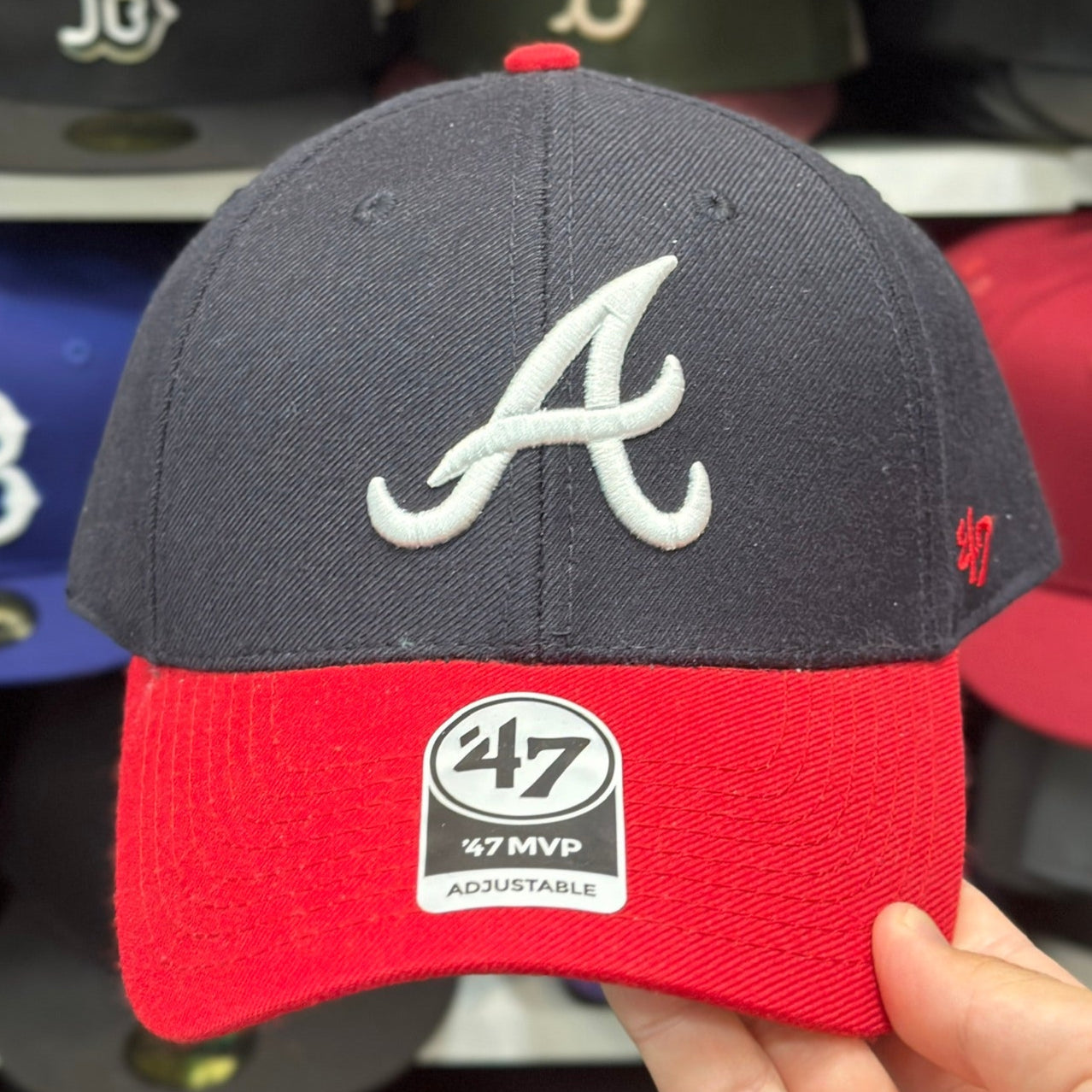 Atlanta Braves MLB Ball Cap | '47 Brand MVP Adjustable Curve Cap | Color Options
