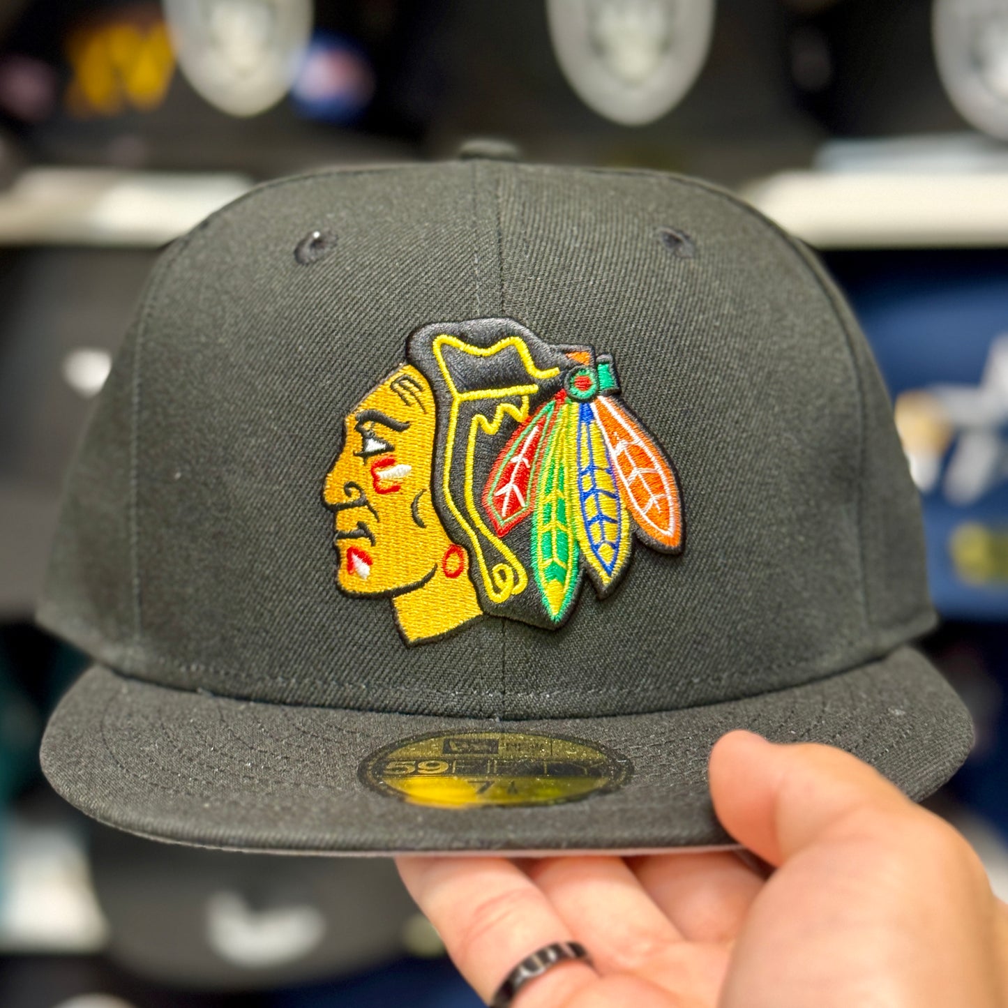 New Era Chiago Blackhawks 59FIFTY Fitted Hat | Black