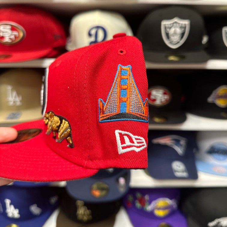 San Francisco 49ers NFL CA Themed Patch | New Era 59FIFTY Fitted Cap | Red