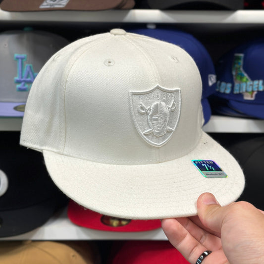Los Angeles Raiders Reebok Fitted Hat White