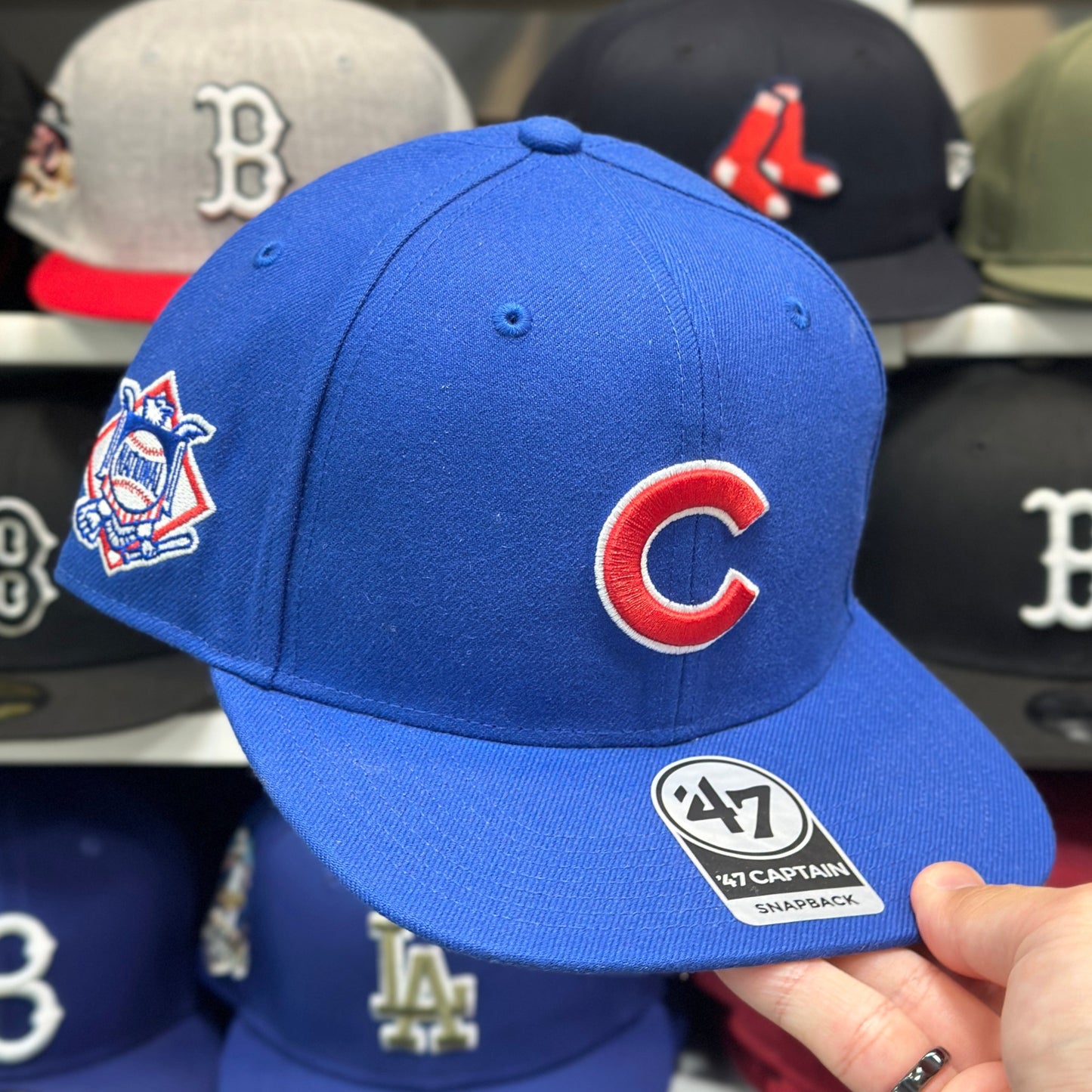 Chicago Cubs MLB National Patch | '47 Brand Captain Snapback | Blue