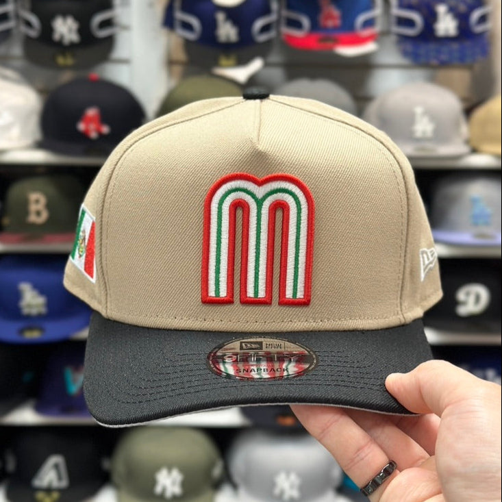 Mexico WBC World Baseball Classic | New Era 9FIFTY A-Frame Snapback | Tan/Black