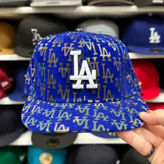 New Era 59FIFTY LA Dodgers MLB Vintage Velvet Camouflage Fitted Cap Blue