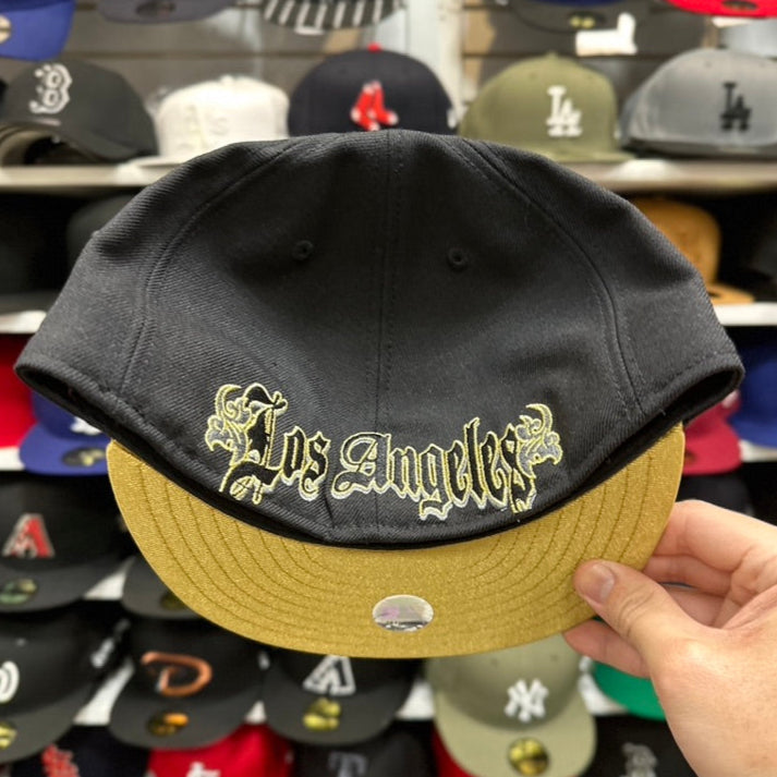 New Era 59FIFTY LA Dodgers MLB Black/Gold Retro Vintage Fitted Cap Black