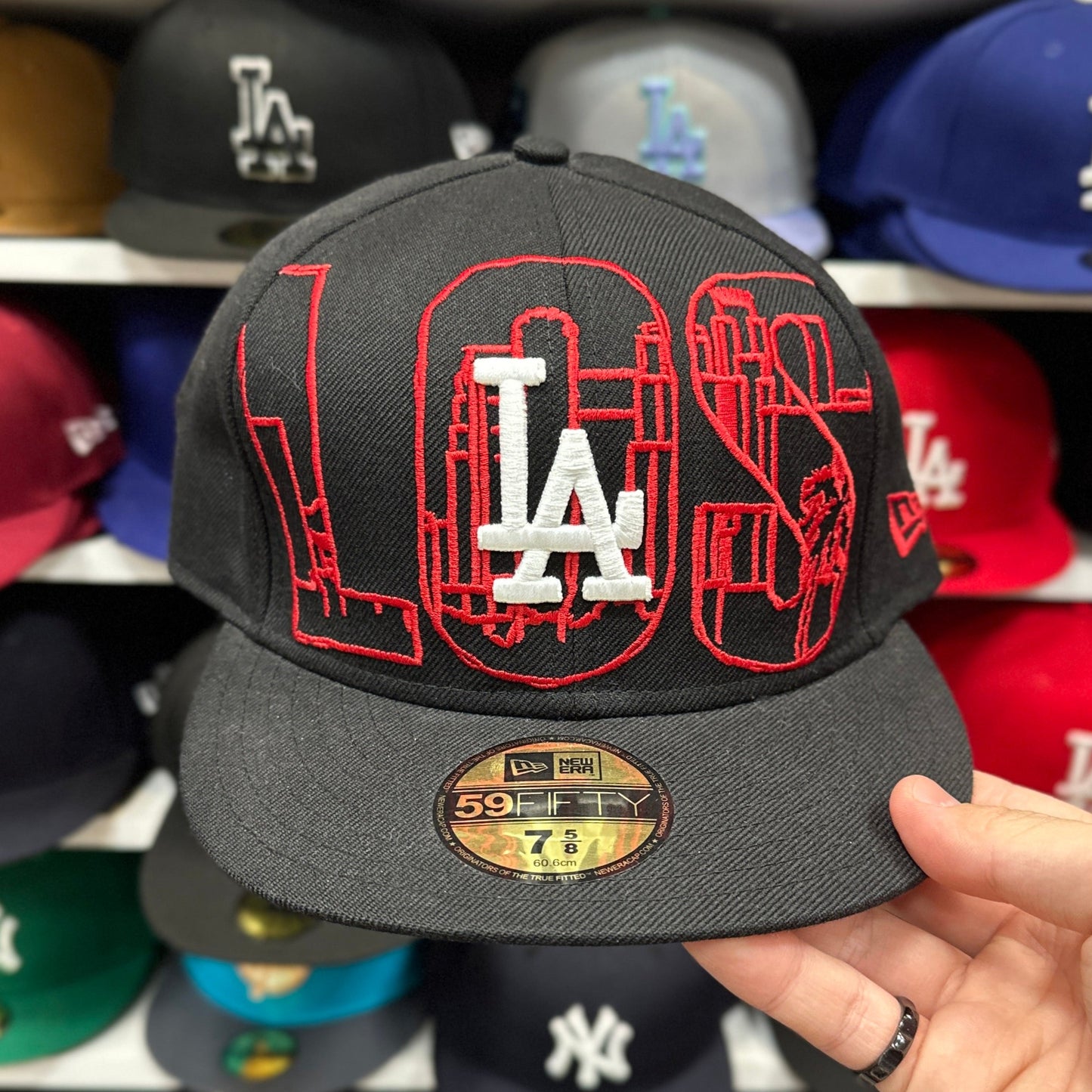 New Era 59FIFTY LA Dodgers MLB Vintage Fitted Hat Sized Cap Blue