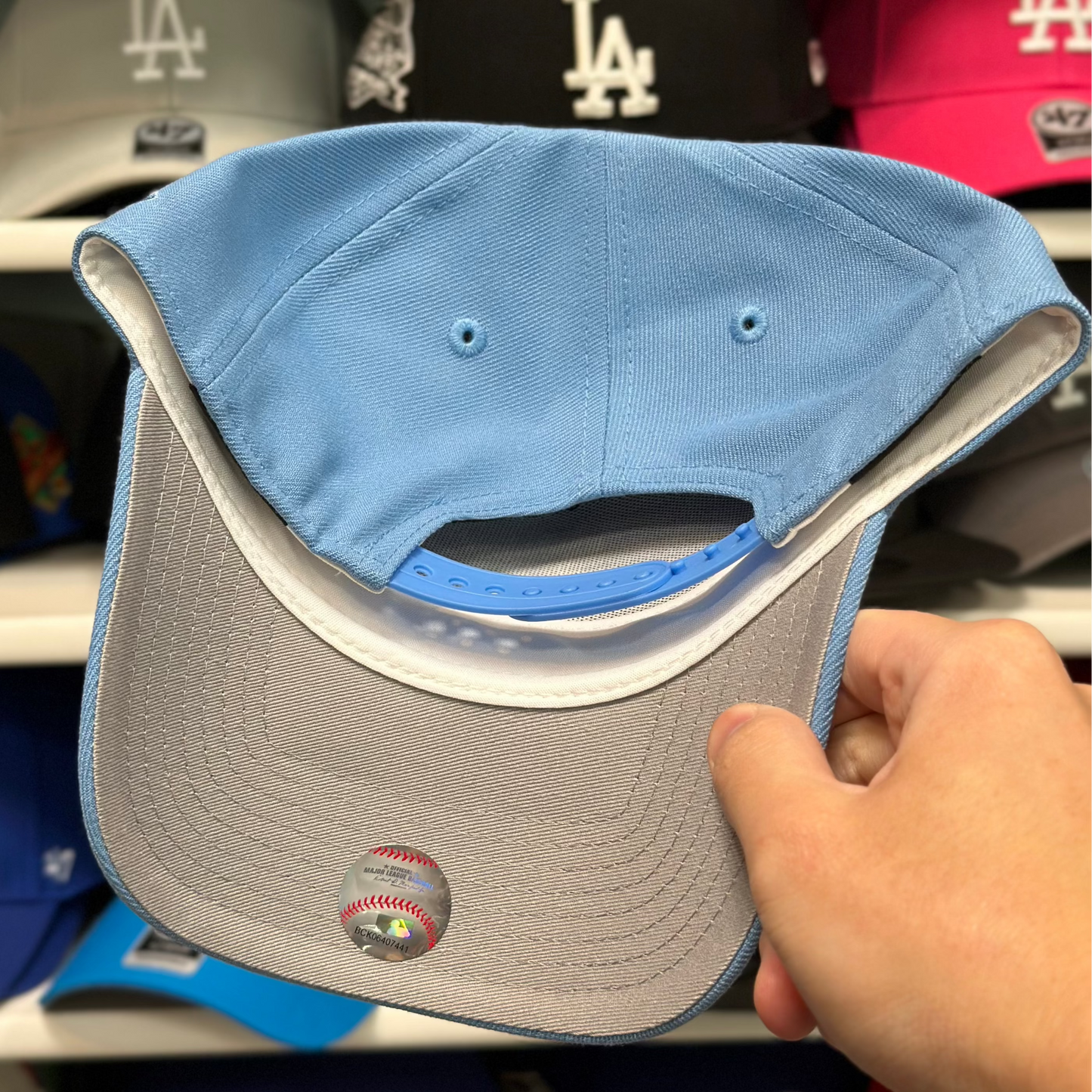 New Era LA Dodgers 50th Anniversary A-Frame 9FORTY Snapback Light Blue