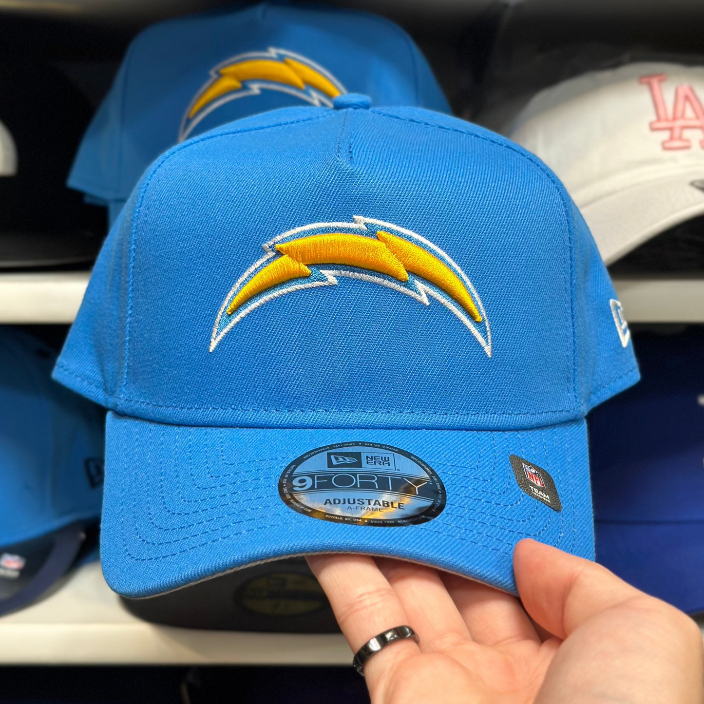 LA Chargers NFL A-Frame Snapback | New Era 9FORTY Adjustable Snap | Electric Blue