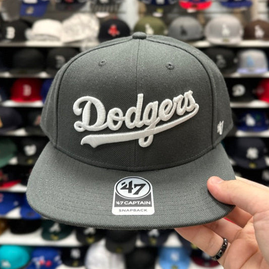 Los Angeles Dodgers 'Script Logo' Gray/White '47 Brand Snapback