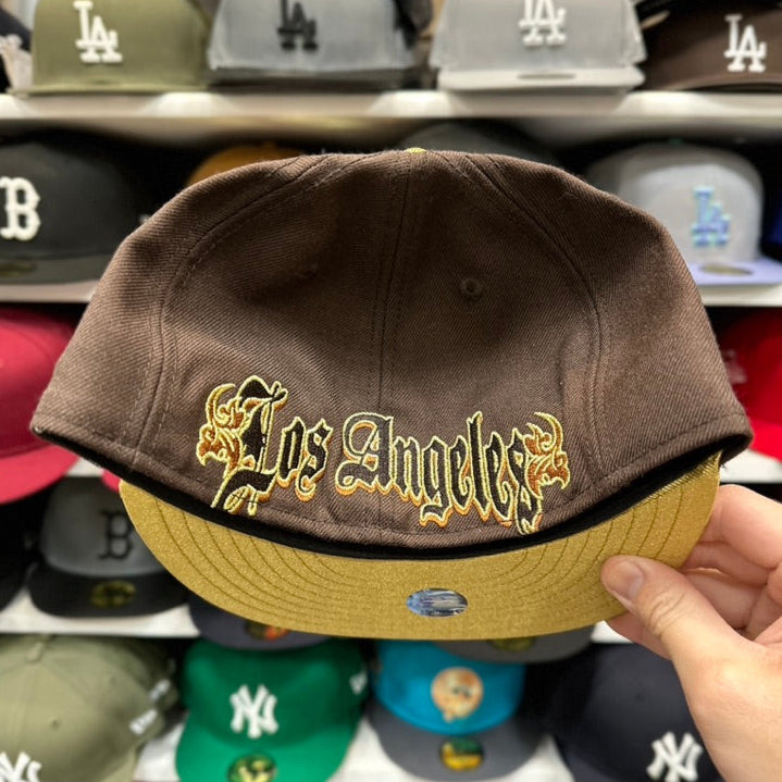 New Era 59FIFTY LA Dodgers MLB Brown/Gold Retro Vintage Fitted Cap Brown
