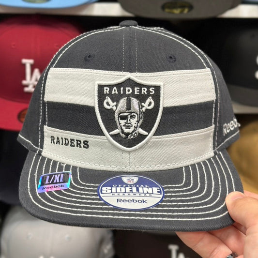 Oakland Raiders Reebok Fitted Hat | Size L/XL