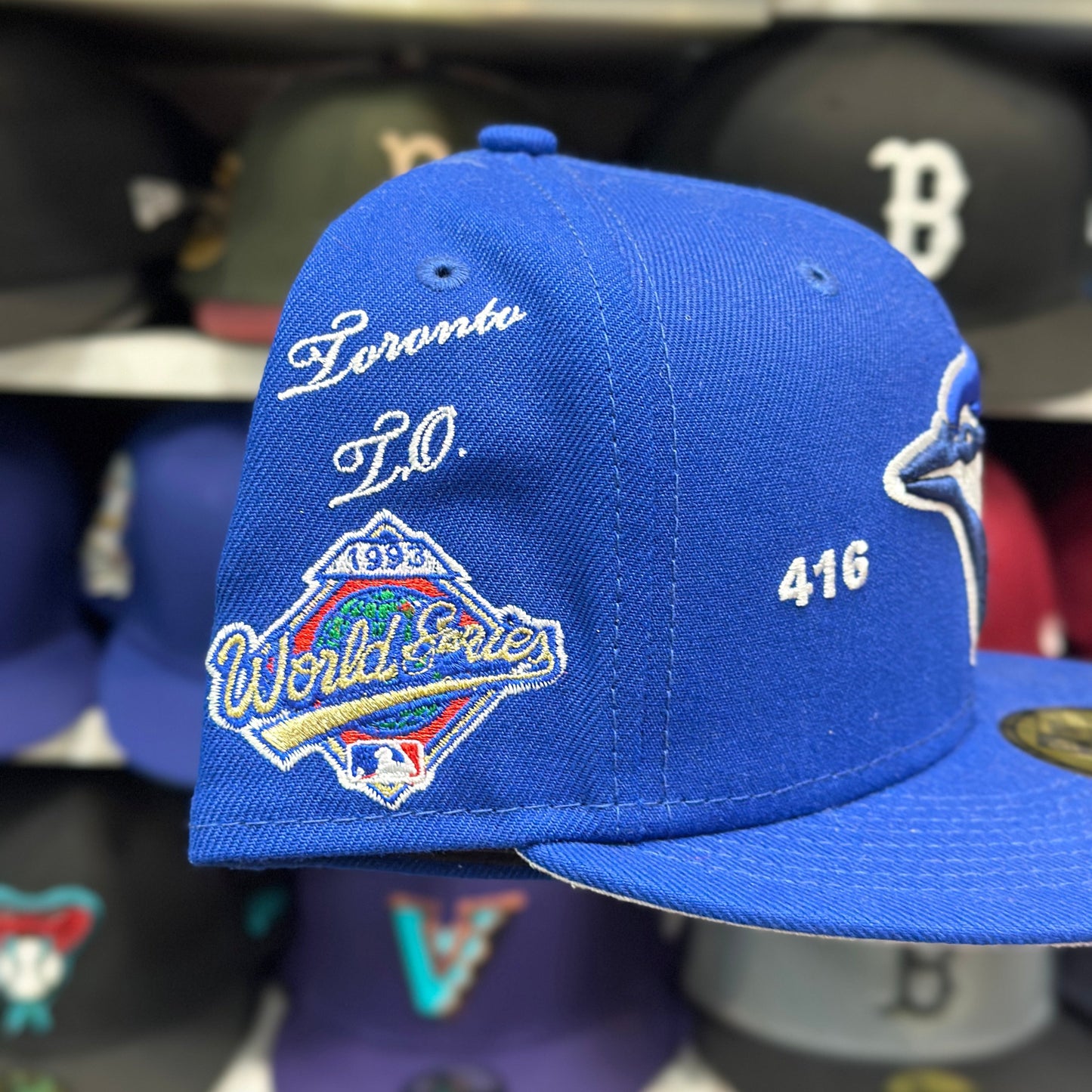 Toronto Blue Jays MLB Toronto Themed Patches | New Era 59FIFTY Fitted Cap | Blue