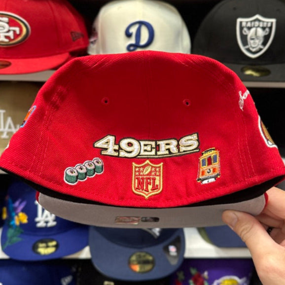 San Francisco 49ers NFL CA Themed Patch | New Era 59FIFTY Fitted Cap | Red