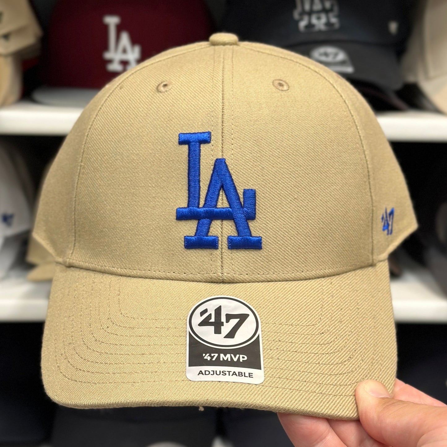 LA Dodgers MLB Ball Cap '47 Brand MVP Adjustable Curve Cap Color Options