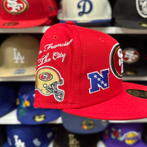 San Francisco 49ers NFL CA Themed Patch | New Era 59FIFTY Fitted Cap | Red