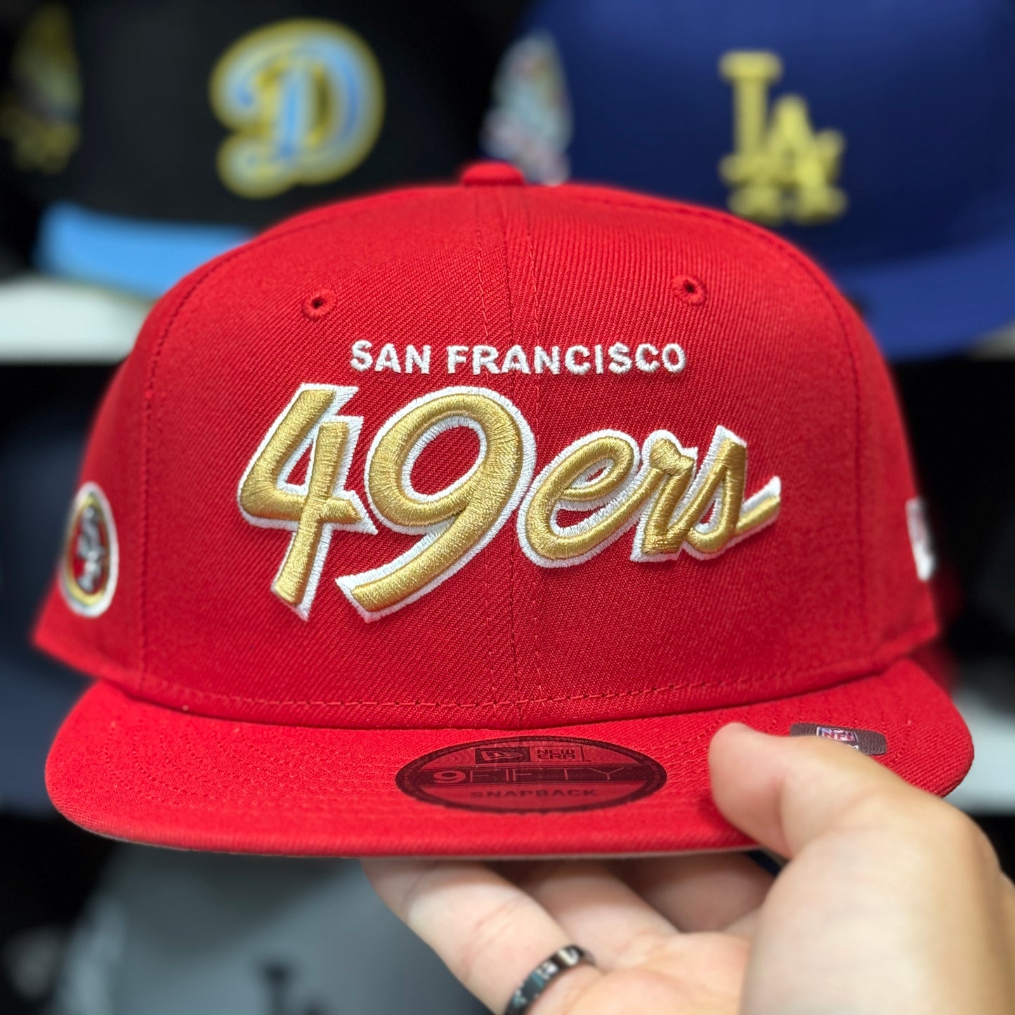 New Era San Francisco 49ers Script Logo 9FIFTY Snapback Red